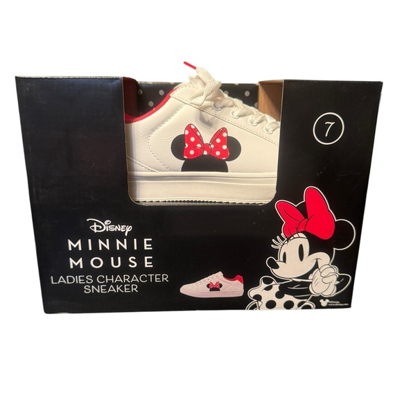 Disney Minnie Mouse White Sneakers size 7 - Picture 6 of 6